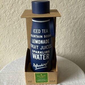 Kate Spade: Navy Blue/White “All in Good Taste” Silicone Tumbler